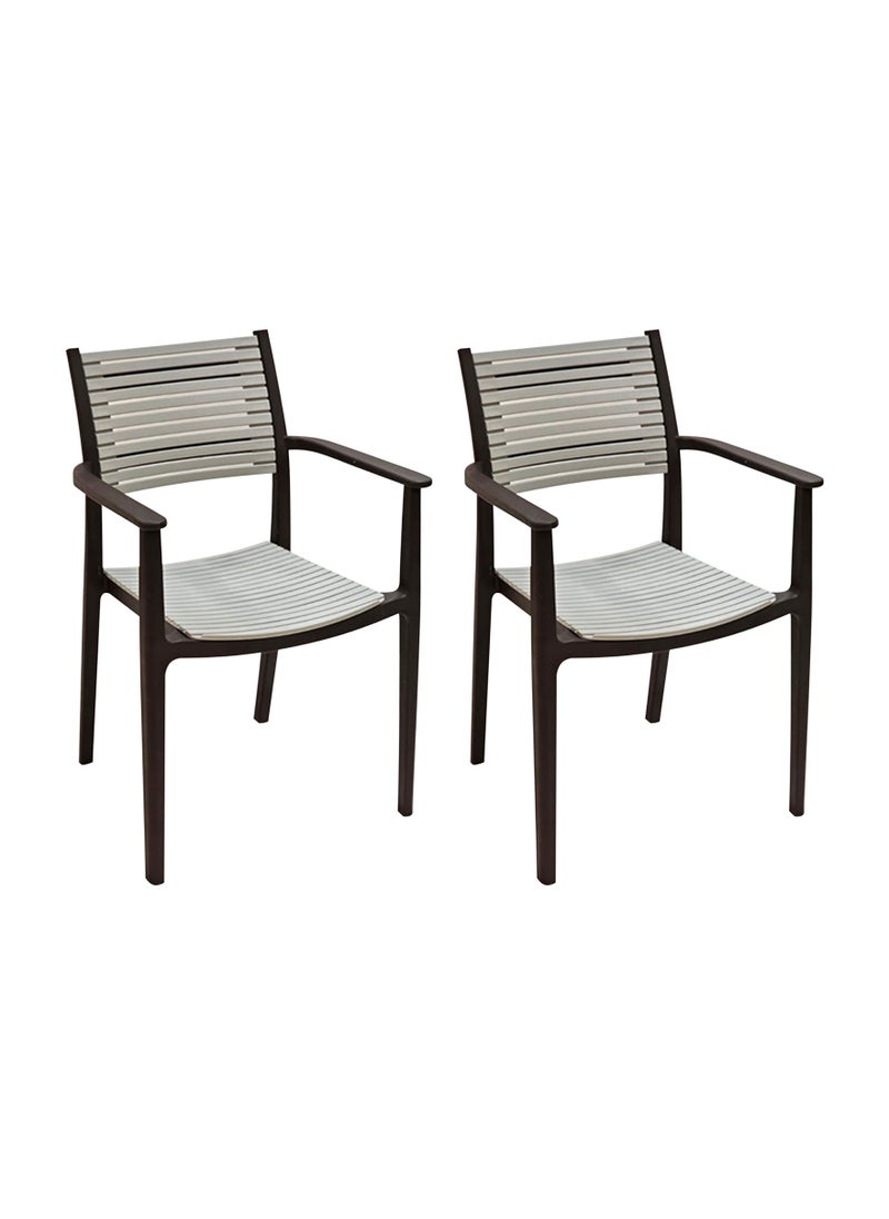 Living - Set of 2 piece Stackable outdoor modern hotel plastic restaurant dining chair chairs for events coffee shop - Image 1