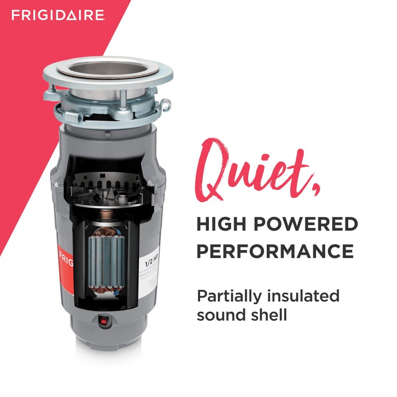 FRIGIDAIRE فرجيدير 1/2 حصان نظام التخلص من النفايات الكهربائية للمطابخ | FF05DISPD1، رمادي - Image 3