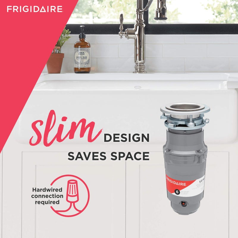 FRIGIDAIRE فرجيدير 1/2 حصان نظام التخلص من النفايات الكهربائية للمطابخ | FF05DISPD1، رمادي - Image 4