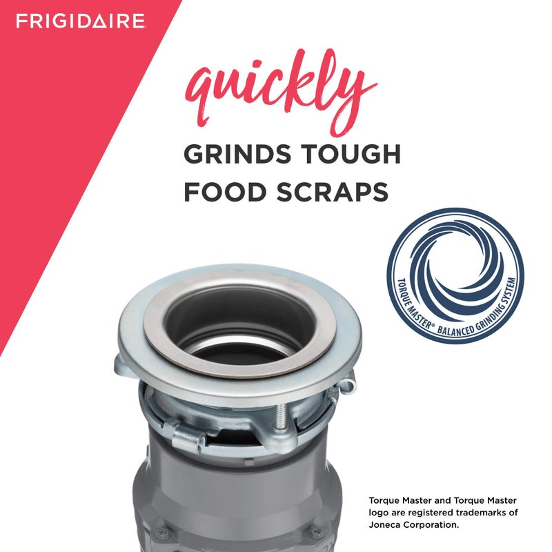 FRIGIDAIRE فرجيدير 1/2 حصان نظام التخلص من النفايات الكهربائية للمطابخ | FF05DISPD1، رمادي - Image 2
