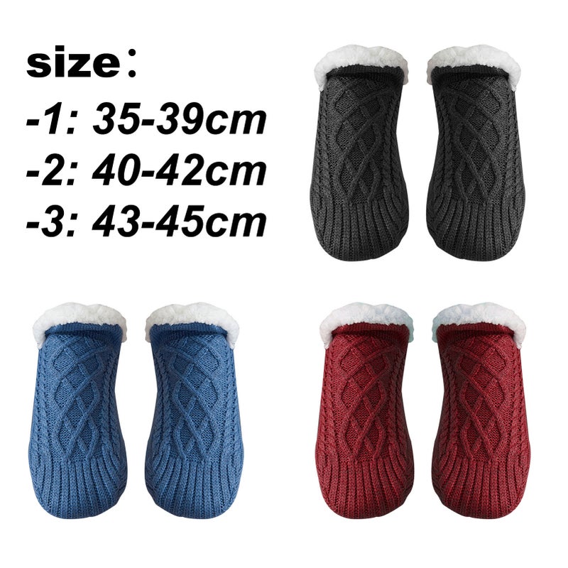Floor Socks, Padded Thickened Sock Covers, Socks Bottom Non-slip Warm Indoor Home Socks, V Mouth Overshoes  for Men and Women 40-42 - Image 5
