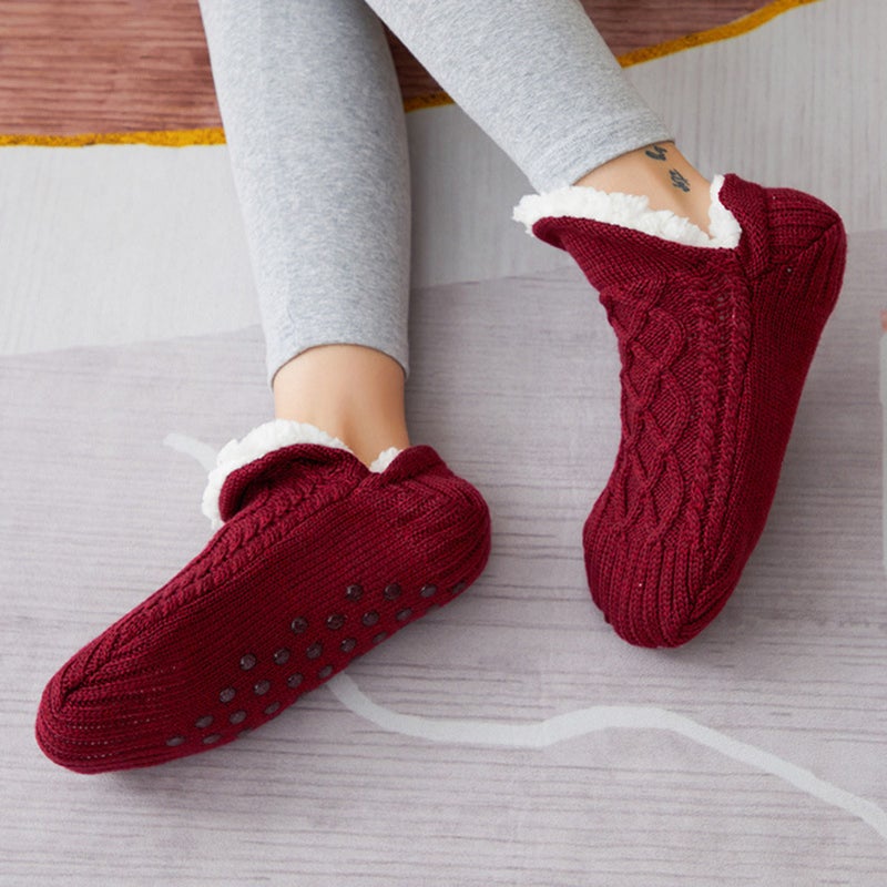 Floor Socks, Padded Thickened Sock Covers, Socks Bottom Non-slip Warm Indoor Home Socks, V Mouth Overshoes  for Men and Women 40-42 - Image 3