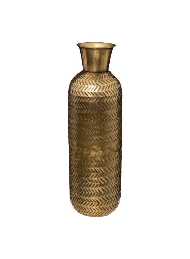 189197 نايت مزهرية معدنية بتصميم أنيق وعصري ذهبي 45 سم