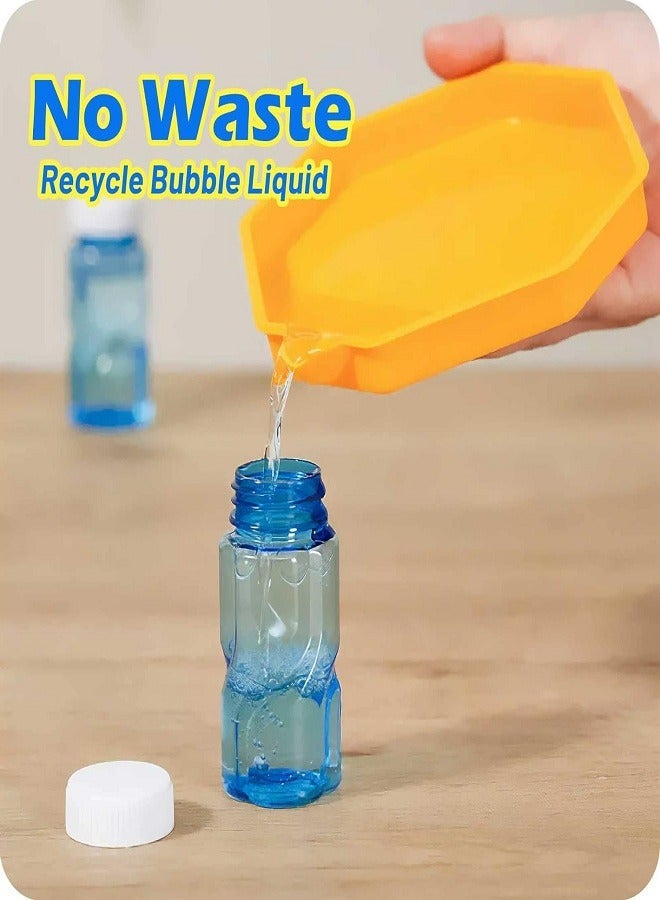 روكيت مسدس صنع فقاعات بازوكا  منفاخ هواء فقاعات روكيت بوم على شكل صاروخ - عدد كبير للغاية من الفقاعات - الة مسدس للفقاعات بعبوتين محلول فقاعات و20 عبوة من سائل مركز مسدس بـ 69 فتحة بلون ازرق - Image 4