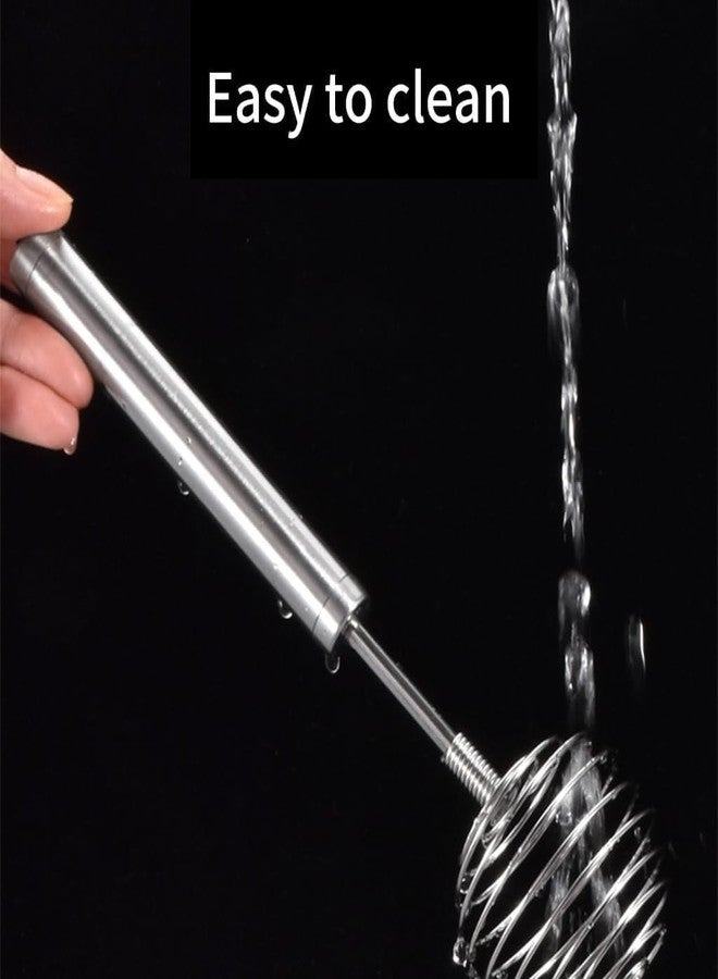 مضرب بيض يدوي من الفولاذ المقاوم للصدأ من جيهوركس، خلاط بيض، خفاقة بيض، خلاط، مضرب تقليب، خفاقة حليب، خفاقة كريمة، مضرب دقيق للمطبخ العائلي أو المطعم (فضي، عبوة من قطعة واحدة) - Image 5