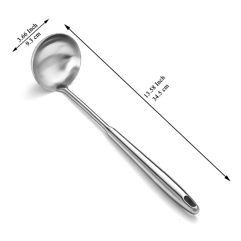 ReaNea Stainless Steel Soup Ladle â€“ Extra-Deep Large-Capacity Ladle with Long Hollow Handle, Dishwasher Safe, Easy to Clean â€“ Ideal for Soup, Stew, Broth & Sauce - Image 2