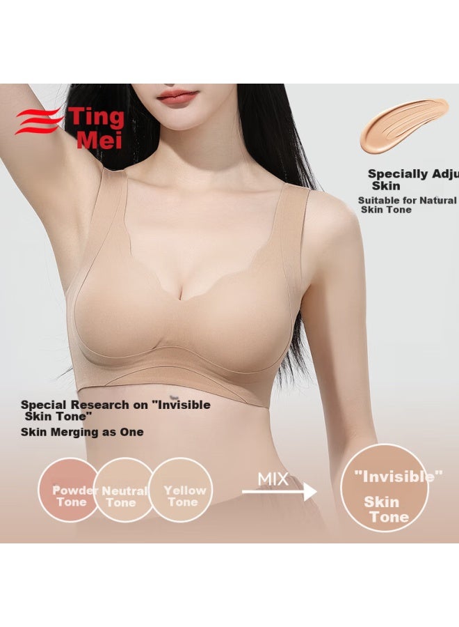 Gracewell Foundation Liquid, Seamless Invisible Bra, Lift And Anti-sagging, Wireless Sports Bra, Push-up, Body Shaping, Side Support, Skin Color - Image 4