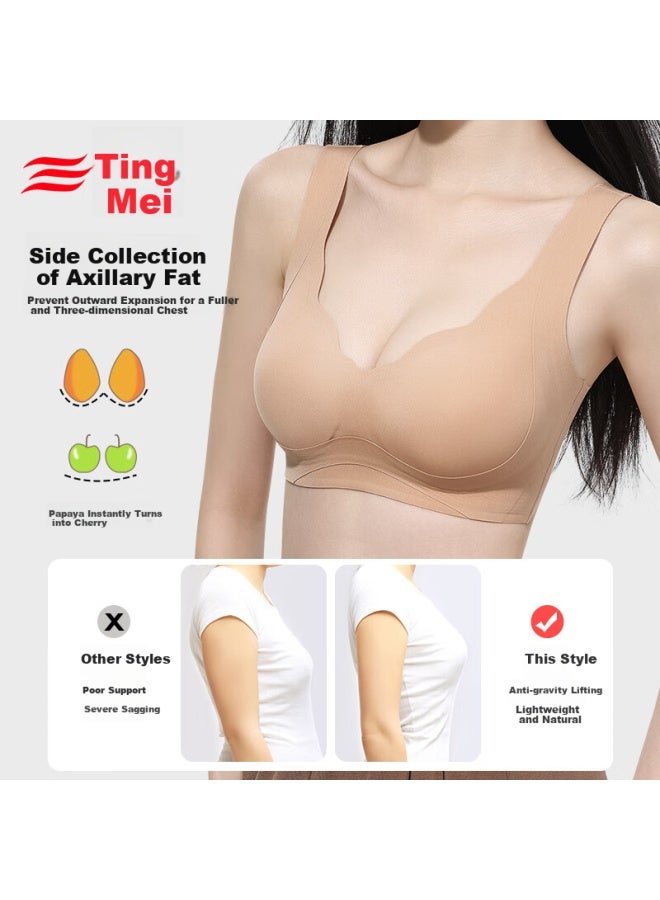 Gracewell Foundation Liquid, Seamless Invisible Bra, Lift And Anti-sagging, Wireless Sports Bra, Push-up, Body Shaping, Side Support, Skin Color - Image 2