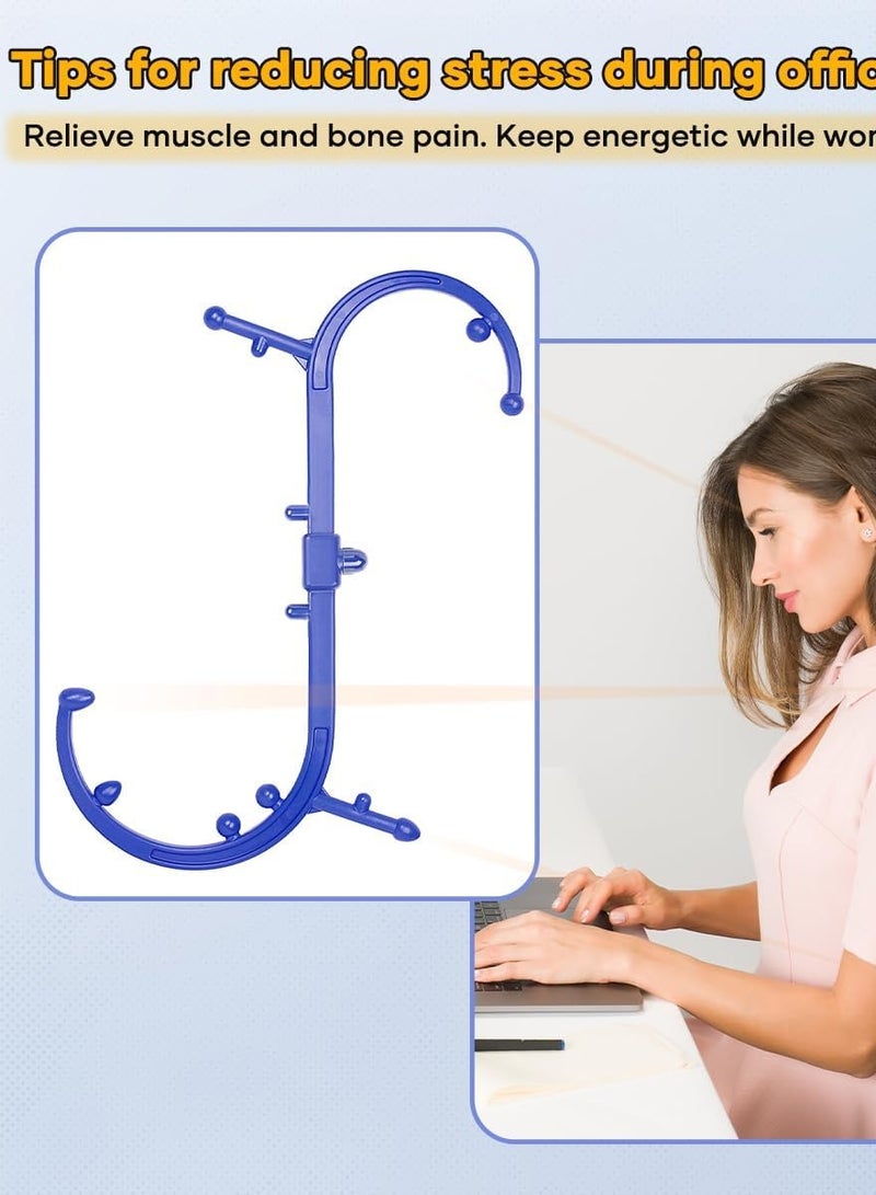 Back Massage Hook Trigger Point Massager Tool, Handheld Self Massage Cane Therapy for Back Neck & Shoulder Pain Relief, Deep Muscle Knots Massage Stick for Women & Men - Image 1