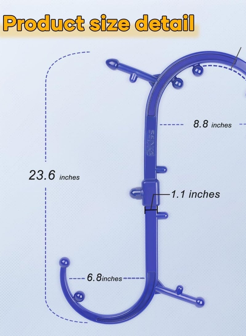 Back Massage Hook Trigger Point Massager Tool, Handheld Self Massage Cane Therapy for Back Neck & Shoulder Pain Relief, Deep Muscle Knots Massage Stick for Women & Men - Image 2