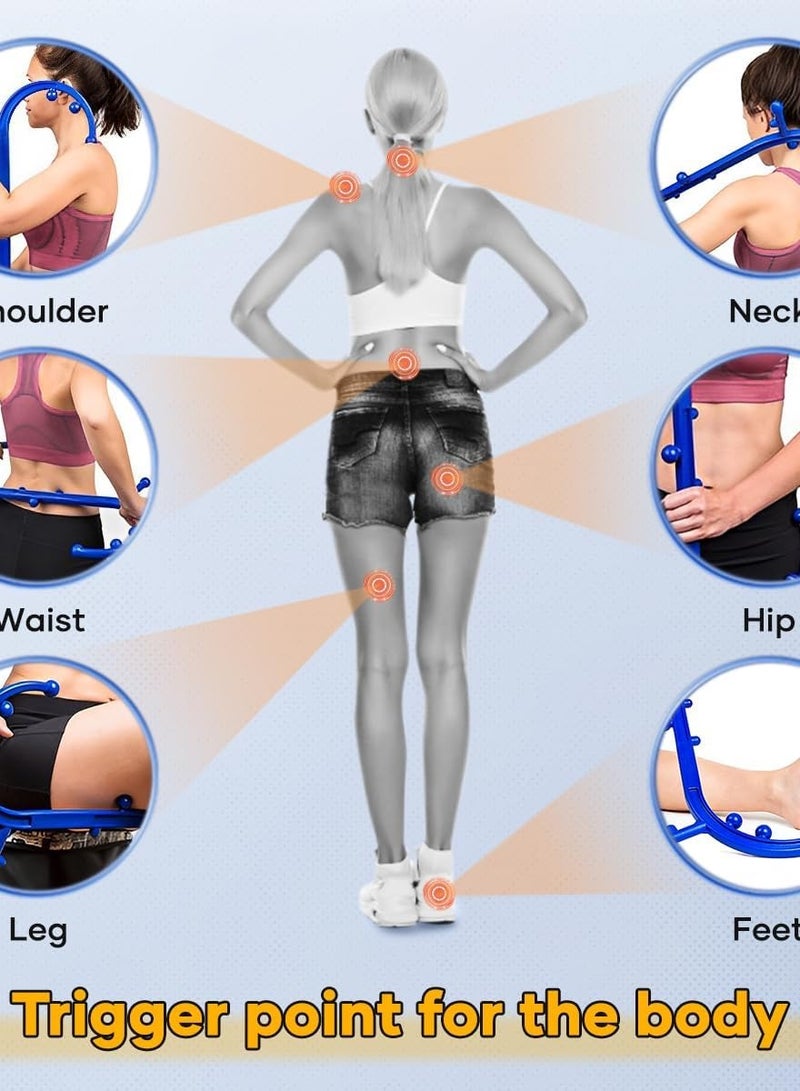 Back Massage Hook Trigger Point Massager Tool, Handheld Self Massage Cane Therapy for Back Neck & Shoulder Pain Relief, Deep Muscle Knots Massage Stick for Women & Men - Image 3