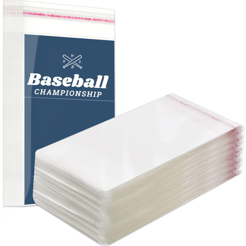 Lewtemi 300 Pcs Graded Card Sleeves Resealable Team Bags for Trading Cards Baseball Sports Slabs Holders Plastic Collectible Slabs Protection,3.5" x 5.5" - Image 1
