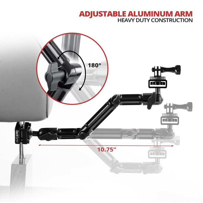 Tackform Headrest Mount for GoPro and Other Action Cameras,10.75 Inch - Image 4