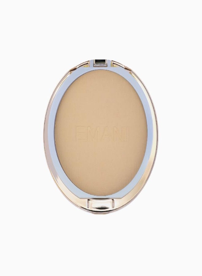Emani Flawless Matte Powder Foundation - Mineral Compact Makeup for Sensitive Skin, Buildable Coverage, Shine Control, Long-Lasting Finish Up for Sensitive Skin and Oil Control, Linen - Image 2