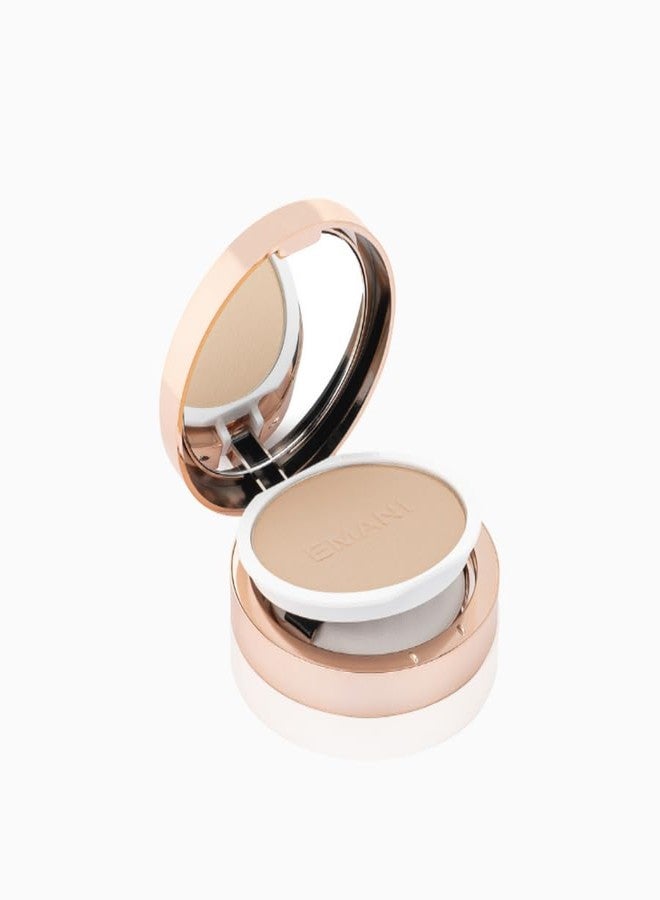 Emani Flawless Matte Powder Foundation - Mineral Compact Makeup for Sensitive Skin, Buildable Coverage, Shine Control, Long-Lasting Finish Up for Sensitive Skin and Oil Control, Linen - Image 3