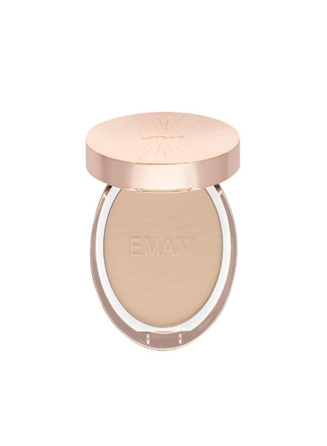 Emani Flawless Matte Powder Foundation - Mineral Compact Makeup for Sensitive Skin, Buildable Coverage, Shine Control, Long-Lasting Finish Up for Sensitive Skin and Oil Control, Linen - Image 1