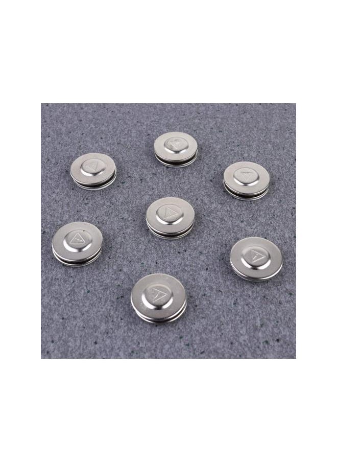 WYBOT - 24pcs Magnetic Round Snap Button Name Badge Magnet Clasp Fastener Brooch Pin Scarf Clasp Name Tags 17mm Silver - Image 1