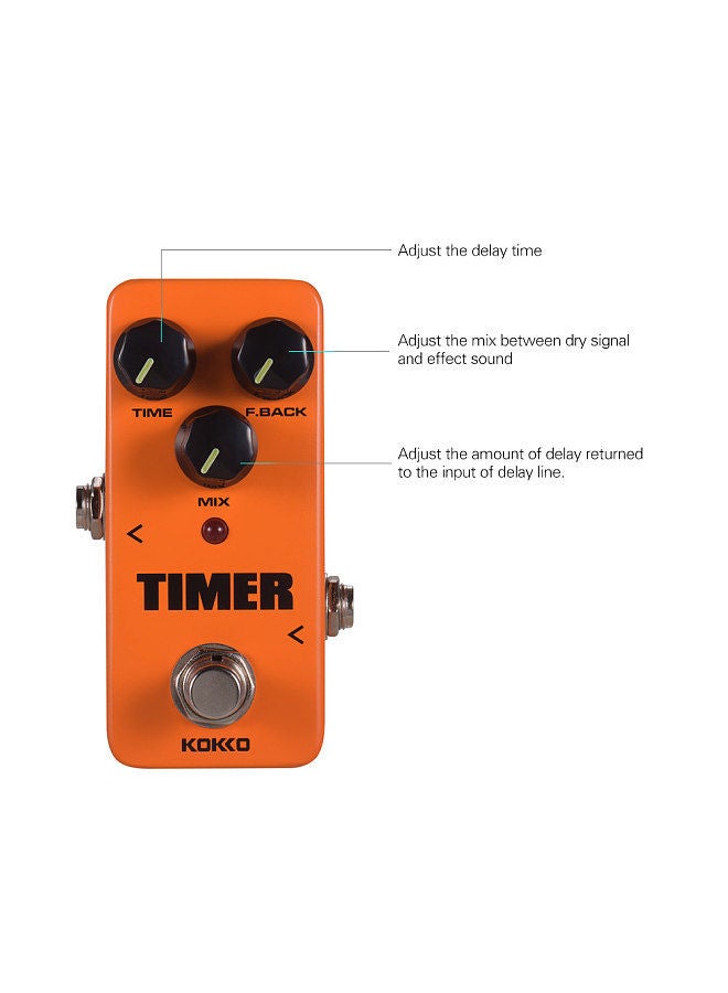 Fd2 Mini Effects Pedal Timer Digital Analog Delay True Bypass Electric   Guitar Effect Pedal