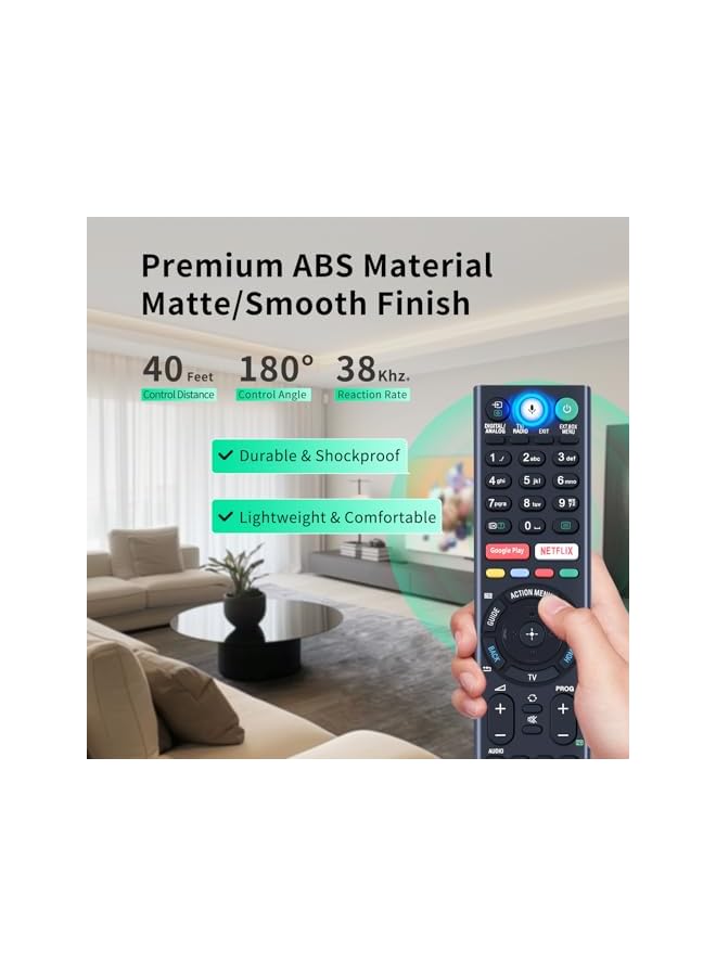 The Bros RMF-TX310E RMF-TX220E Replaced Remote Control - RMFTX220E RMFTX310E Remote Control Replacement fit for Sony LED TV KD55XF8596 Remote Controller - Image 3