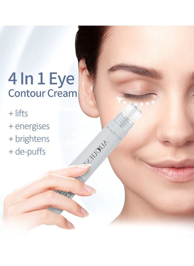 AuQuest - Peptide Anti Aging Eye Serum 20g, Anti-Aging and Remove Wrinkles Eye Serum, with Three 360° Massage Ball, Eye Cream with Anti Allergy Applicatorhead, Firming Lifting Eye Essence, Eye Care - Image 1