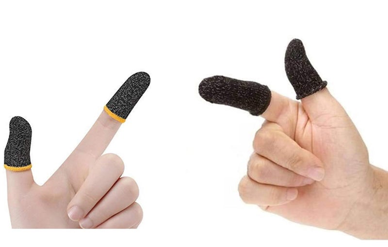Ervio PUBG Anti-Slip Finger Sleeve Thumb Grip Sweatproof Smooth & Responsive Touch for Pubg Game (4 Fingers Sleeve - 2 Pair) - Image 3