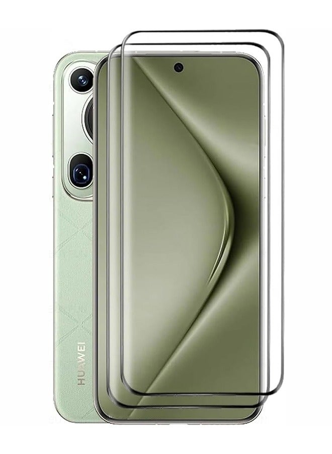 2 Pack Huawei Pura 70 Ultra 5G Screen Protector, 9H Tempered Glass Screen Protector for Huawei Pura 70 Ultra 5G, Premium 3D Curved Edge Guard Film，Case Friendly, Anti-Scratch Film (Edge Adhesive) - Image 1