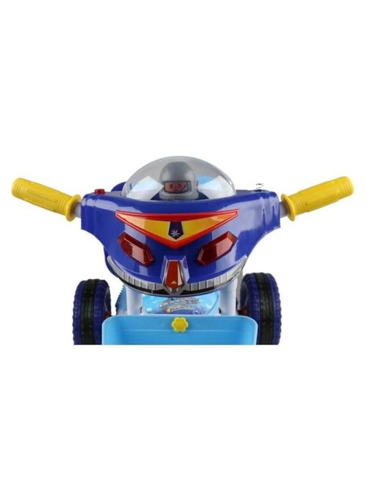 AL BADER Kids Balance Bike Kids Tricycles for 2-6 Years, Three Wheel Tricycle For Toddlers with Two Seats for 2 Children, 3 Wheel Baby Bicycle With Basket, Toddlers Trike With Music and Lights, Blue  - Image 2