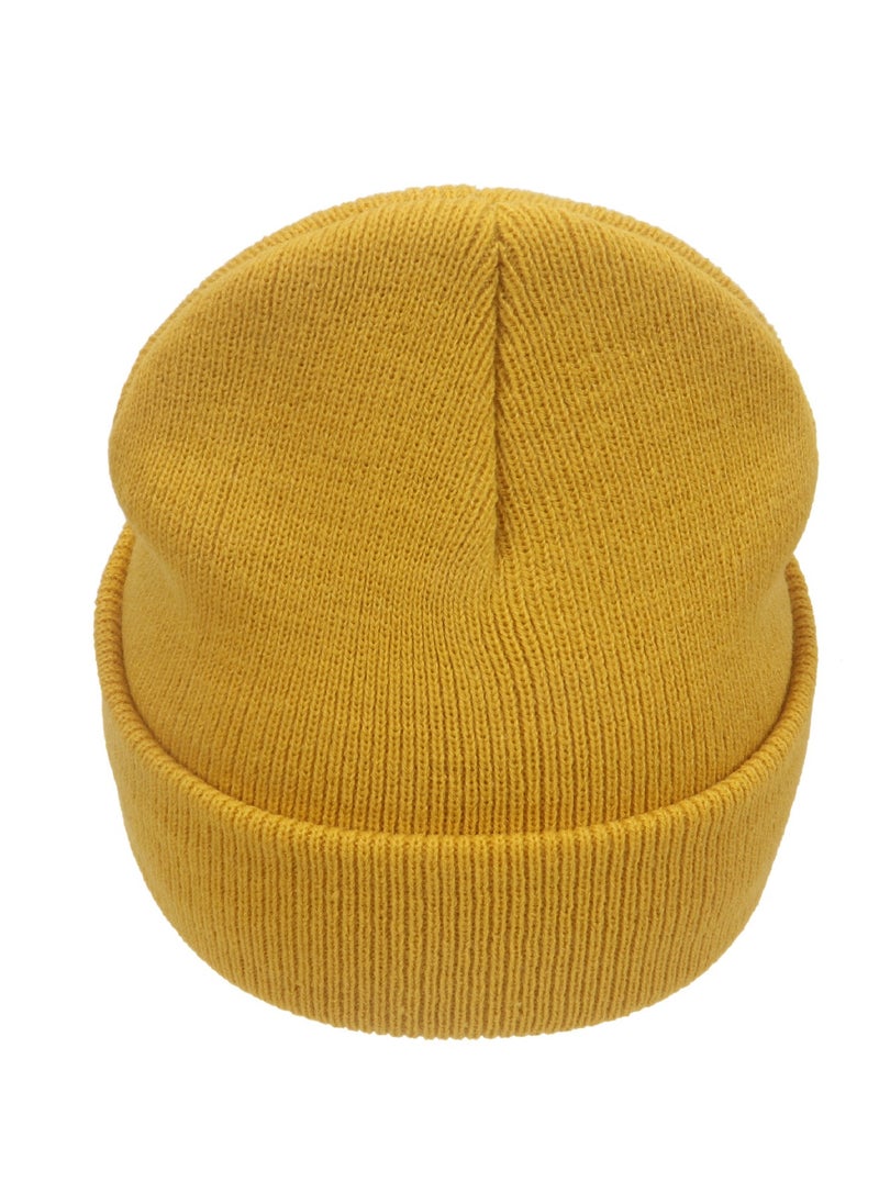 Generic - Baby Smiling Face Baby Knitted Hat Yellow - Image 1