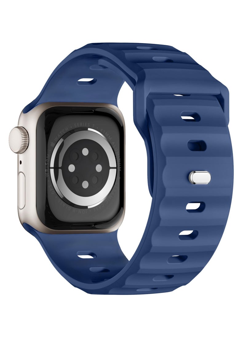 Generic - Sport Bands Compatible with Apple Watch Ultra 2/Ultra Band 49mm 45mm 44mm 42mm for Men, Soft Silicone Wristbands Waterproof Replacement Strap for iWatch Series 9 8 7 6 5 4 3 2 1 SE SE2 - Image 1