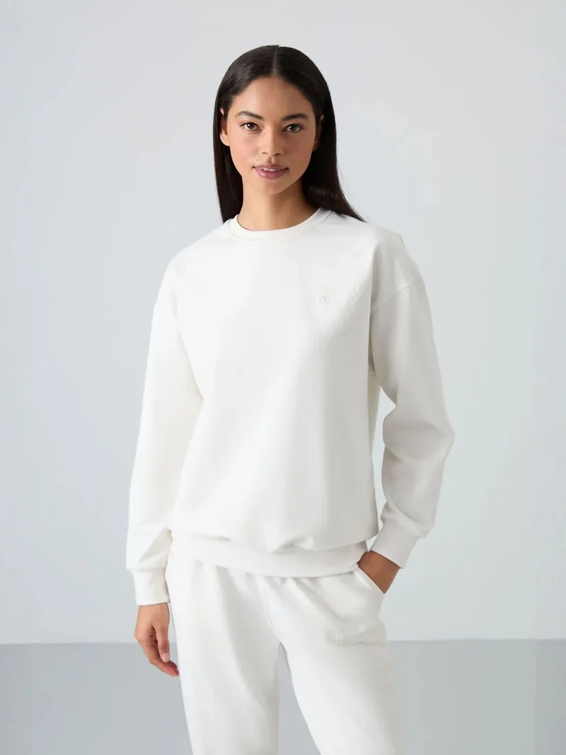 تومي لايف TOMMY Oversized Crew Neck Sweatshirt and Pants Set