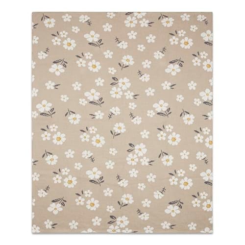 haus & kinder Knitted Baby Blanket, Soft Breathable Baby Blankets Newborn, Premium Baby Blanket for 0-2 Years, Cozy Blankets for Crib, Nursery & Stroller, New Born Baby Essentials | Little Bloom - Image 5