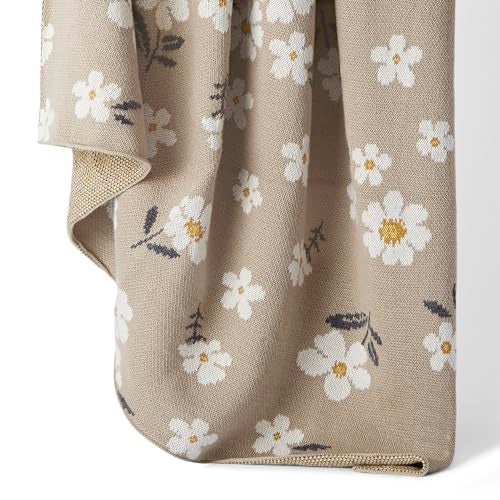 haus & kinder Knitted Baby Blanket, Soft Breathable Baby Blankets Newborn, Premium Baby Blanket for 0-2 Years, Cozy Blankets for Crib, Nursery & Stroller, New Born Baby Essentials | Little Bloom - Image 3