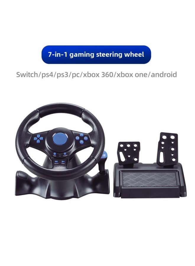 Racing Game Steering Wheel Handle For Switch/xbox/ps4/ps2/ps3/pc Digital Computer Game Controller-Product Color:7-in-one Game Steering Wheel  - Image 1