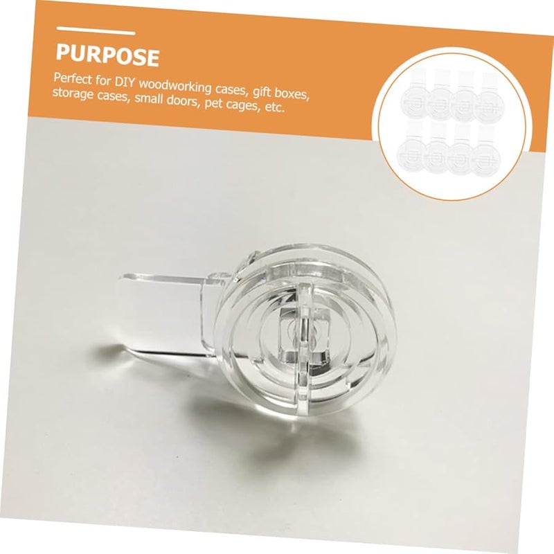 Artibetter 8pcs Acrylic Locking Hasp Latch for Jewelry Box Storage Cases and Doors Wear Resistant Design - Image 3