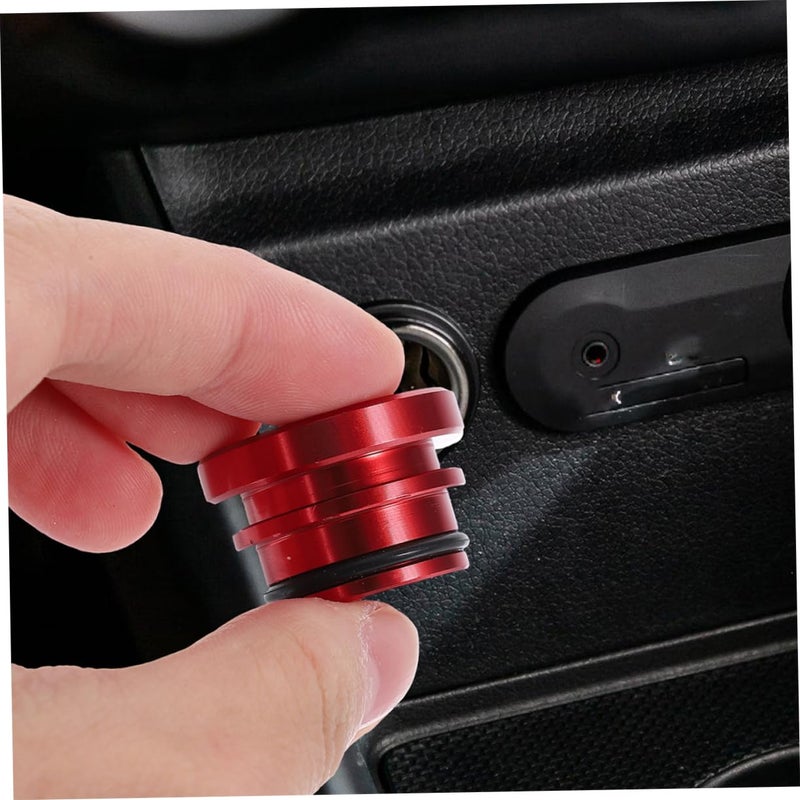 4Pcs Aluminum Alloy Car Lighter Socket Cap Splashproof Protector for Vehicle Power Outlet Cover - Image 5