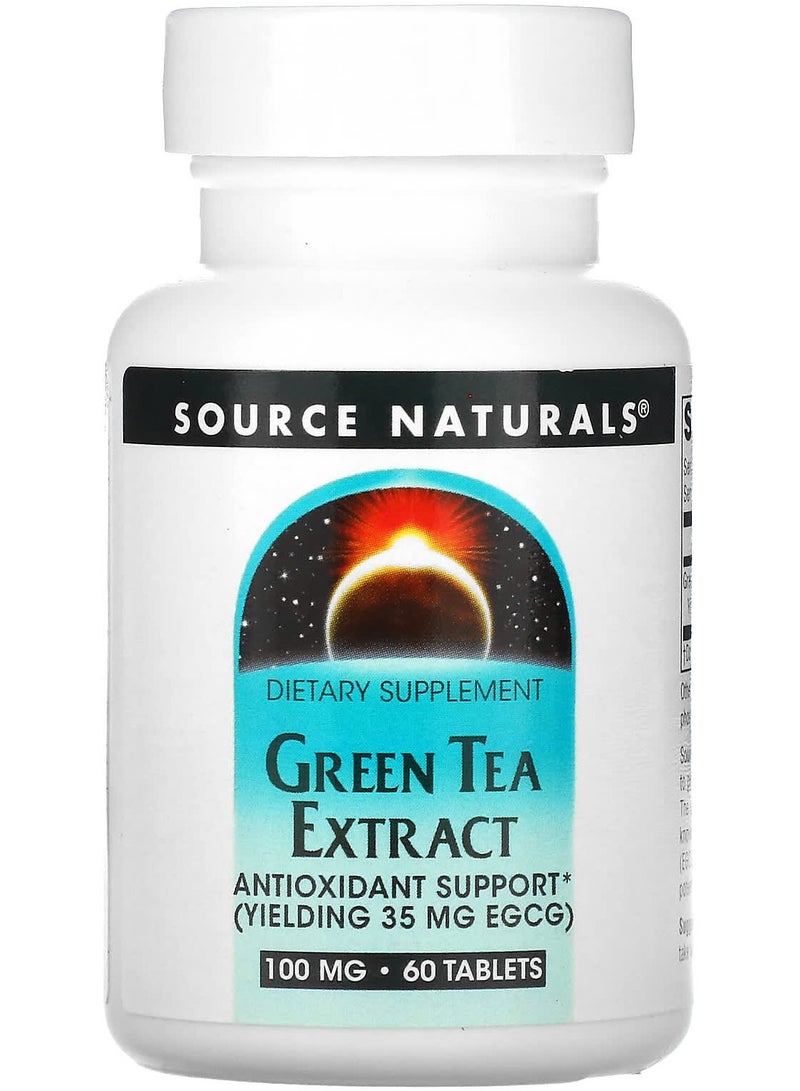 مستخلص الشاي الأخضر، 100 ملغ، 60 قرص