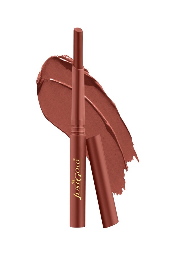 JUST GOLD LONG LASTING MATTE FINISH LIPSTICK JG LL04 Almond for bold Makeup Look - Image 1