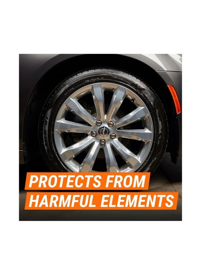 نورا بخاخ تلميع الإطارات الاحترافي من نورا، لمسة نهائية طويلة الأمد بمظهر مبلل، لمعان وحماية فائقين لإطارات السيارات والدراجات والشاحنات، 500 مل، محلول تفصيلي عالي اللمعان رقم 254 - Image 5