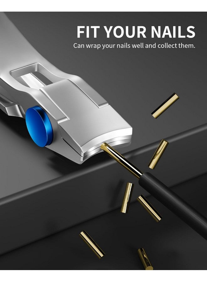 SZQHT Nail Clippers For Thick Nails Toenail Clippers For Ingrown Nails Fingernail Clipper Toe Nails Cutter Curved Handle Good Looking Silver - Image 5