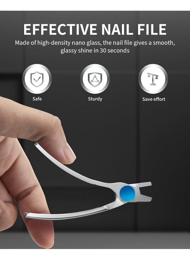 SZQHT Nail Clippers For Thick Nails Toenail Clippers For Ingrown Nails Fingernail Clipper Toe Nails Cutter Curved Handle Good Looking Silver - Image 3