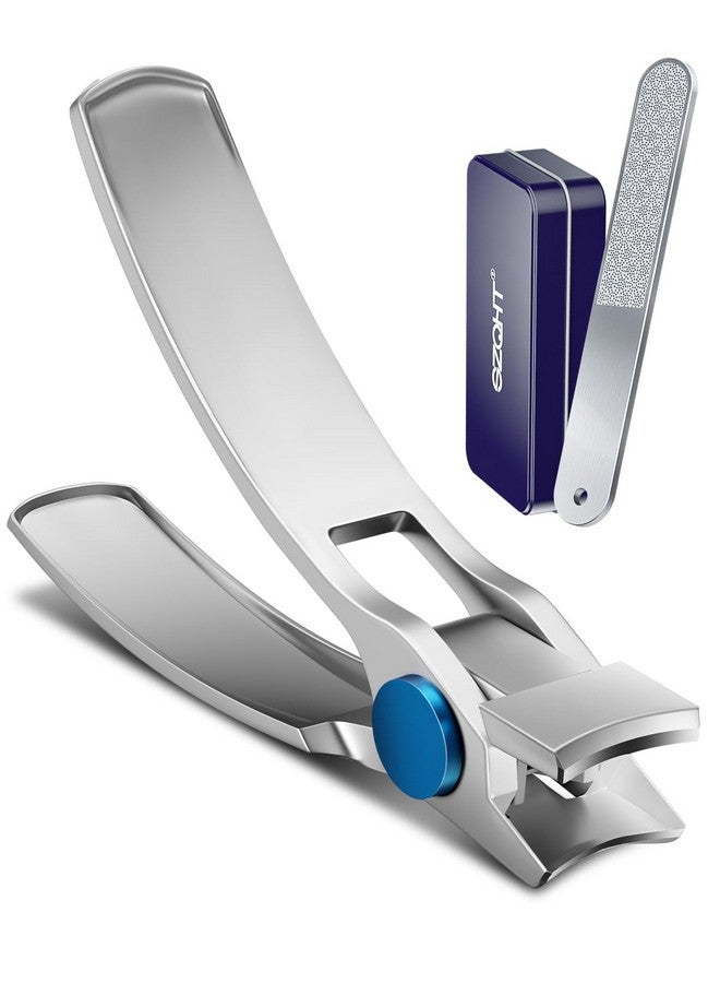 SZQHT Nail Clippers For Thick Nails Toenail Clippers For Ingrown Nails Fingernail Clipper Toe Nails Cutter Curved Handle Good Looking Silver - Image 1