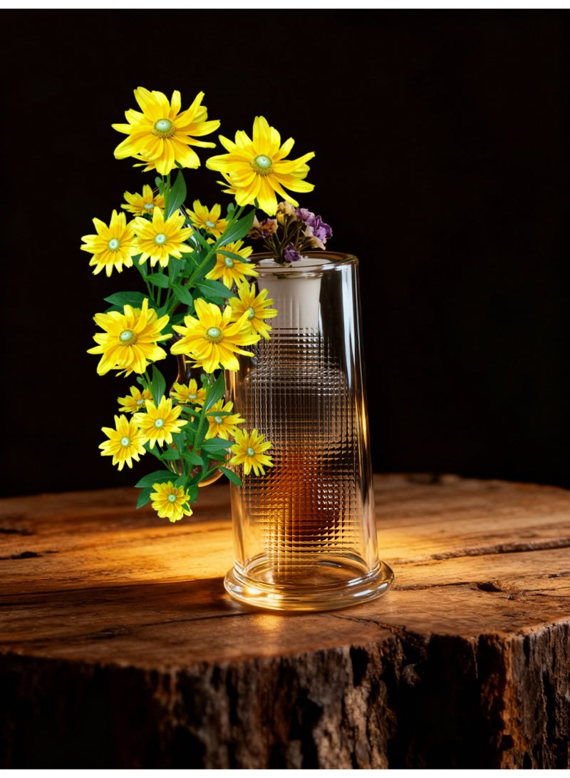 Premium Heat Resistant Glass Oil Lamp, Glass Vase Bottle Medical Grade High Borosilicate Material for Long lasting Use Glass Vase Transparent (Random Color)