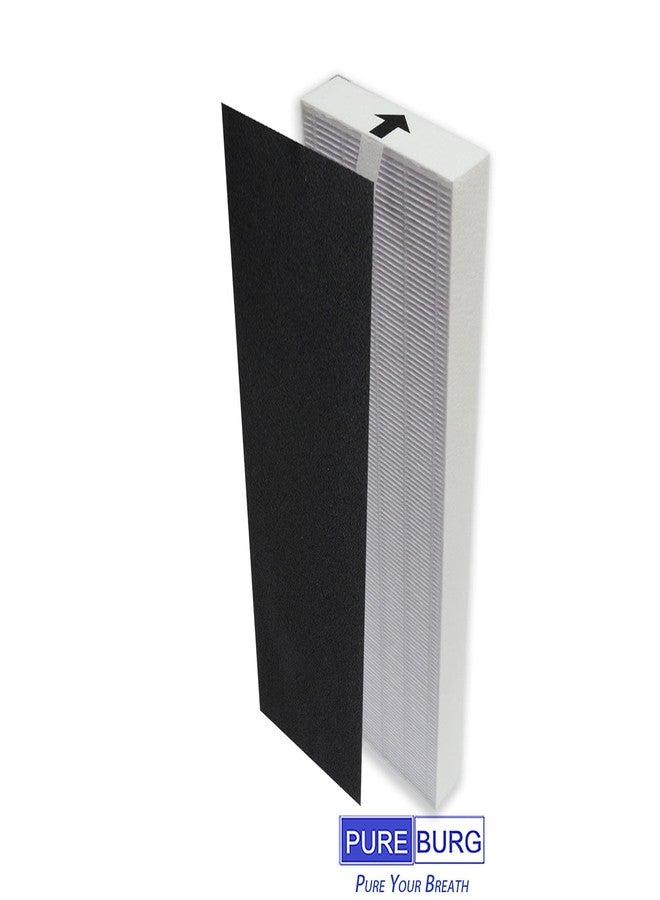 PUREBURG طقم فلتر HEPA حقيقي بديل من PUREBURG YY350، متوافق مع أجهزة تنقية الهواء Lasko LP300 وLP450، رقم القطعة YY350، H13، 4 فلاتر أولية من الكربون النشط لتنقية الهواء من الغبار والمركبات العضوية المتطايرة والروائح - Image 5