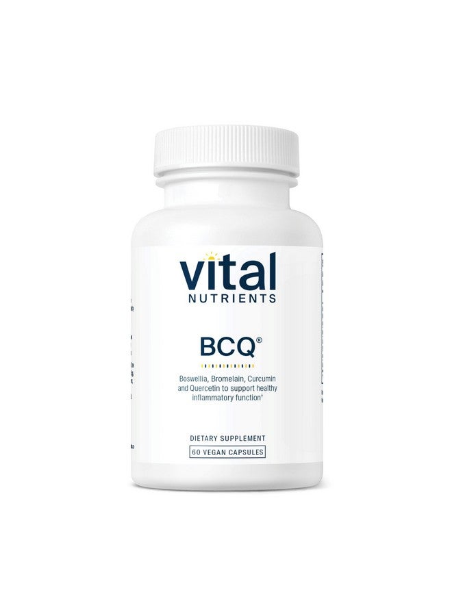 فيتل نيوترينس Vital Nutrients BCQ | مكمل نباتي من البوسويليا والبروميلين والكركمين والكيرسيتين | مكمل لدعم المفاصل | يدعم صحة الجيوب الأنفية والجهاز الهضمي | خالٍ من الجلوتين ومنتجات الألبان والصويا | 60 كبسولة - Image 1
