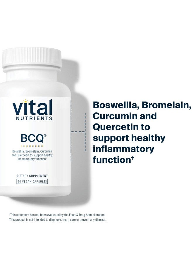 فيتل نيوترينس Vital Nutrients BCQ | مكمل نباتي من البوسويليا والبروميلين والكركمين والكيرسيتين | مكمل لدعم المفاصل | يدعم صحة الجيوب الأنفية والجهاز الهضمي | خالٍ من الجلوتين ومنتجات الألبان والصويا | 60 كبسولة - Image 3