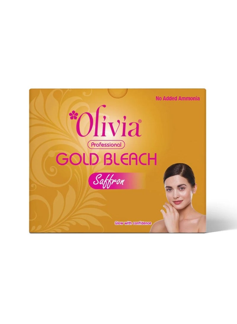 Olivia Gold Saffron Bleach Cream 30g – Facial Brightening Bleach with Special Sunscreen Serum for Radiant Skin - Image 2