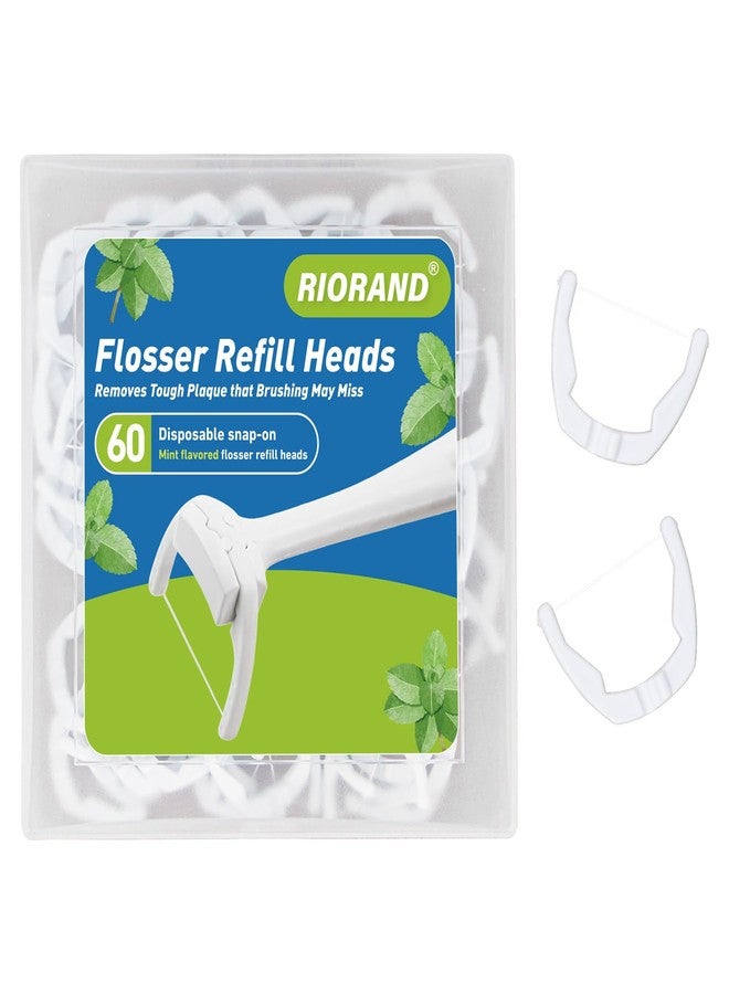 RioRand Ultraclean Access Flosser Refill Heads, Deep Clean Teeth, Protect Teeth and Gums PFAS Free, Compatible with Listerine Ultraclean Access Flosser 60 PCS (Pack of 1) - Image 1