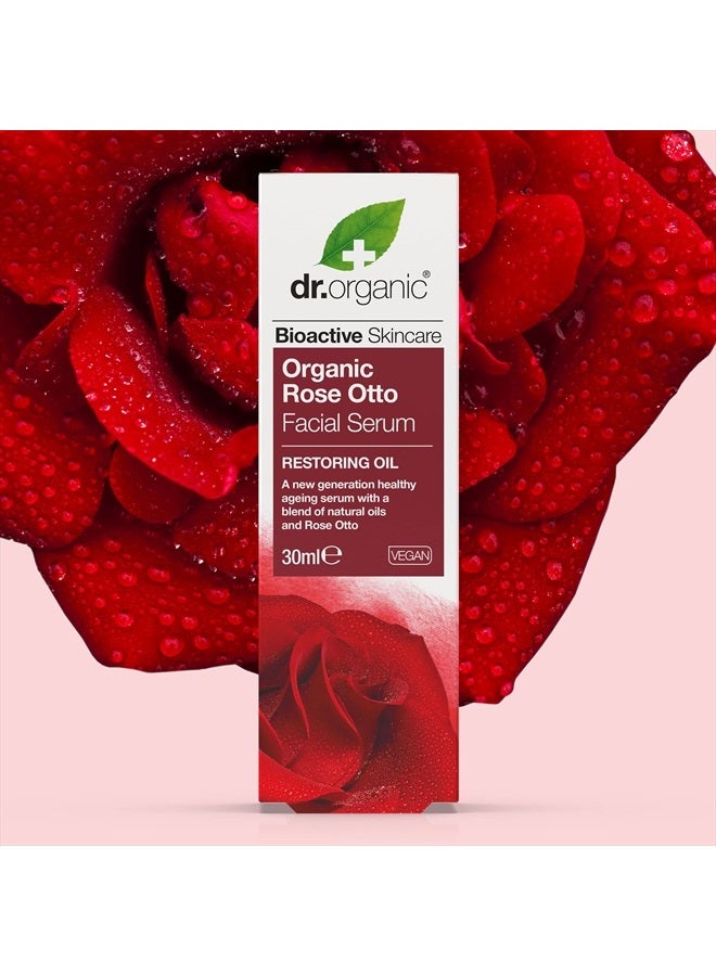 dr.organic Rose Otto Facial Serum | Nourishes and Smoothes Skin, Promotes Healthy Aging, Natural, Certified Organic, Paraben & SLS-Free, 30 mL / 1 fl oz - Image 4