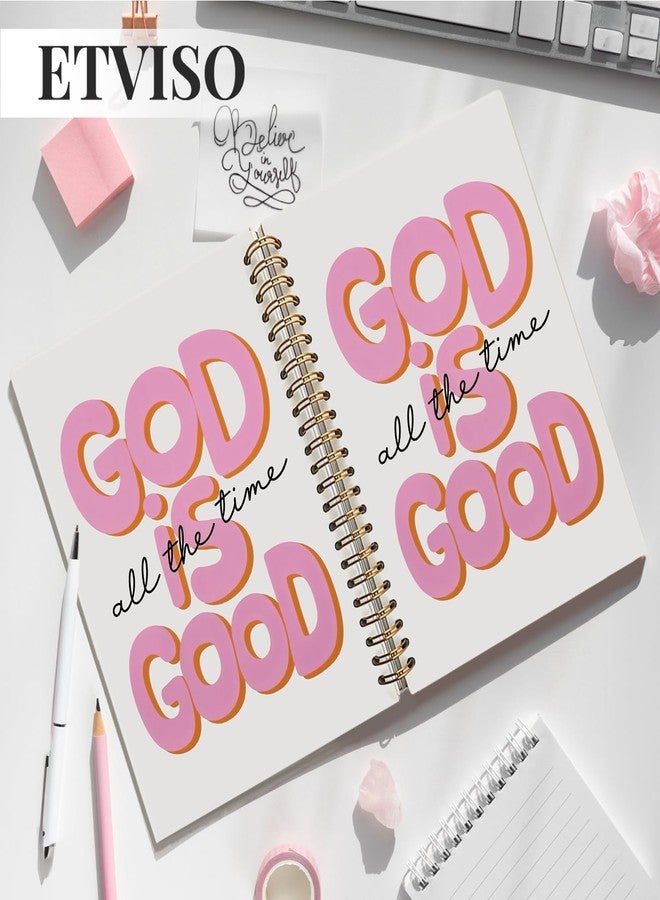 ETVISO Pink Bible Journal Notebook for Women, Inspirational Christian Gifts for Women, Prayer Bible Supplies Journal, Church Notes Notebook, Cute Preppy Aesthetic Hardcover Spiral Notebooks 5.5x8.3 - Image 2