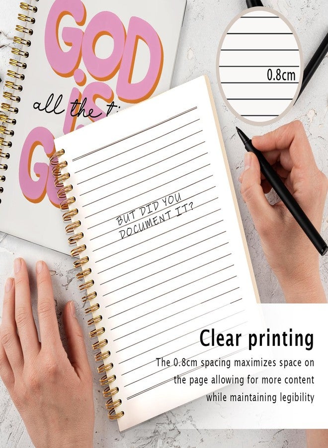 ETVISO Pink Bible Journal Notebook for Women, Inspirational Christian Gifts for Women, Prayer Bible Supplies Journal, Church Notes Notebook, Cute Preppy Aesthetic Hardcover Spiral Notebooks 5.5x8.3 - Image 3